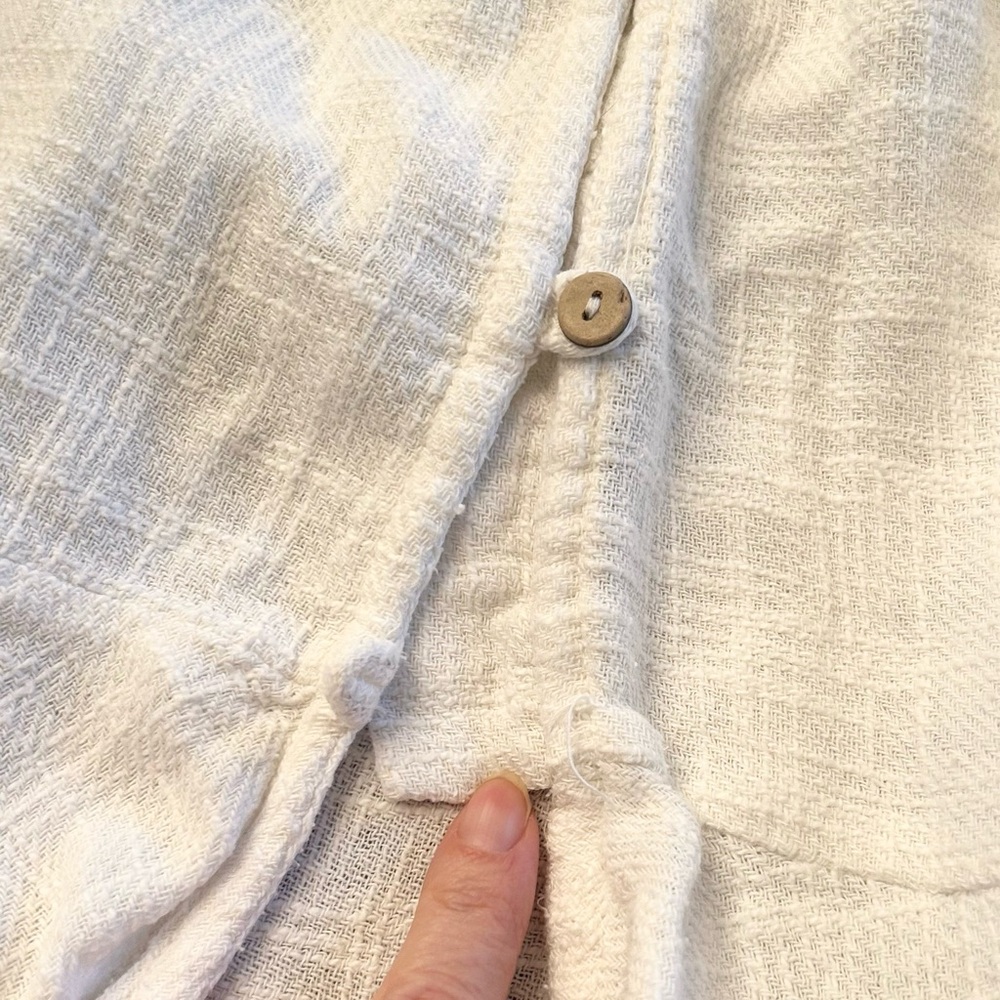 Free People White Sleeveless Button-Front Maxi Tunic Dress - Picture 6 of 16